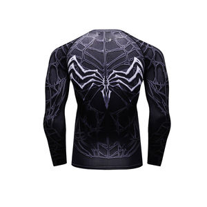 Vêtements de sport unisexes à manches longues UPF 50 Imprimés par transfert thermique Rashguard personnalisé pour le BJJ MMA Surf Compression Spandex/Polyester - Product Image 5