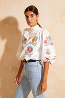 Robe tunique mexicaine brodée pour femmes 100% Tissu doux et respirant Vente en gros Robe courte pour femmes Soleil Tunique Blouses pour Resort