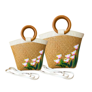 SAC À MAIN EN SEAGRASS de qualité supérieure fabriqué à la main avec sangle supplémentaire Sac fait à la main, élégant et durable pour femmes Sacs à main Sacs à main pour femmes - Product Image 1