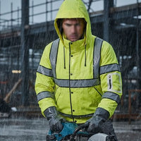 Veste de travail unisexe imperméable et réfléchissante haute visibilité en polyamide avec détection d'aiguilles, multi-poches, industrielle pour usine