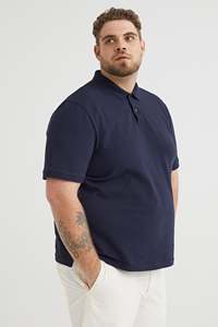 Vente en gros de t-shirts polo surdimensionnés 100% coton pour hommes à manches courtes tissu tricoté d'été imprimé solide taille XL anti-boulochage en vrac - Product Image 2