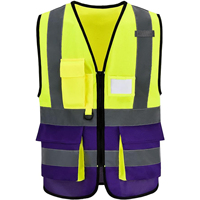 Chaleco DE SEGURIDAD reflectante transpirable de alta visibilidad para trabajo al aire libre Ropa de trabajo cómoda con bolsillos