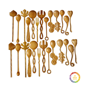 Professional Durability Wooden Spoon Kitchen Tool <b>Mirror</b> Polish Long Term Wholesale Supply - Product Image 1