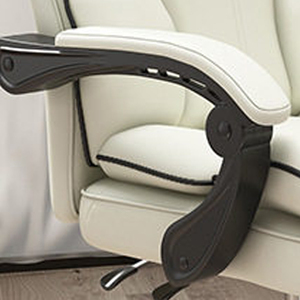 Chaise <span class=keywords><strong>de</strong></span> <span class=keywords><strong>bureau</strong></span> <span class=keywords><strong>de</strong></span> direction moderne <span class=keywords><strong>de</strong></span> luxe <span class=keywords><strong>de</strong></span> haute qualité à dossier haut, pivotante, ergonomique, avec appui-tête réglable et soutien lombaire, blanche - Product Image 3