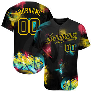 Maillot de baseball en polyester personnalisé de la meilleure qualité avec nom d'équipe imprimé numériquement conçu pour les équipes - Product Image 1