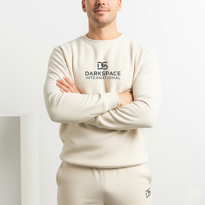 Services ODM et OEM – Survêtement décontracté 100 % coton pour homme, en molleton respirant, imprimé sérigraphié, motif uni, couleur personnalisée pour l'automne - Product Image 4