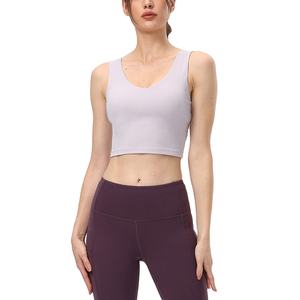 Camisetas sin mangas personalizadas con cuello pronunciado, ajustadas y moldeadoras, con espalda cruzada, transpirables para mujer - Product Image 6