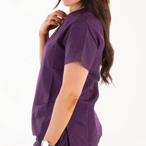 เสื้อสครับสำหรับทุกเพศเสื้อยูนิฟอร์มทางคลินิกสำหรับโรงพยาบาลแขนสั้น - Product Image 2