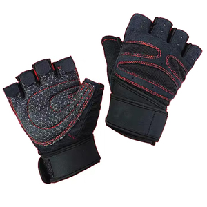 Gants en cuir antidérapants demi-doigt pour l'haltérophilie Fitness Gym cyclisme Yoga musculation entraînement pour la moto - Product Image 2