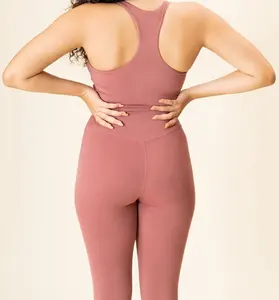 Camiseta deportiva de manga corta para mujer, Top corto de Yoga, tanktop personalizado de la mejor calidad, venta al por mayor - Product Image 2