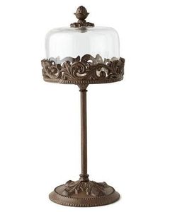 Vintage Antique Cake Stand with Glass Dome Elegant Luxury Cloche Dessert Display Stand for Weddings Parties Bakery Home <b>Decor</b> - Product Image 4
