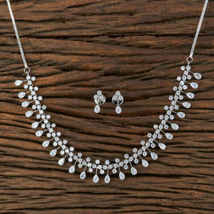 Bijoux de créateur délicats CZ vente en gros, ensemble de colliers en diamant américain à la mode pour femmes 421214 en inde - Product Image 5