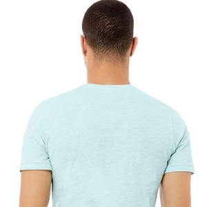 T-shirt décontracté pour homme, col rond, 100% coton, tricoté, uni, teint, manches courtes, coupe régulière, léger, confortable - Product Image 6