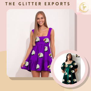 Robe à plusieurs niveaux sans manches avec bretelles, col carré, robe à patchs brodés personnalisés pour le jour du match, en vrac - Product Image 6