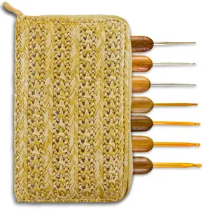 Bamboo Crochet Hook Set with 7pcs 1,25 - 4,0mm Circulo Bamboo Hook With A Soft Handle And Confortable