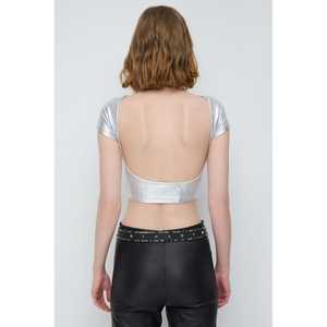 Top Básico de Pana con Diseño Brillante sin Espalda - Product Image 4