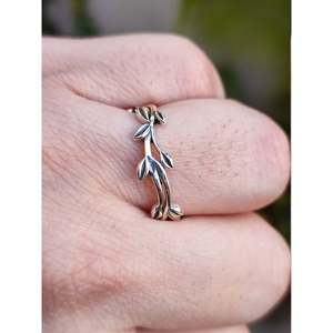925 Sterling Silver Leaf <b>Ring</b> for Women Dainty Thin Band Midi Knuckle <b>Stack</b> Stacking <b>Rings</b> for Gift - Product Image 5