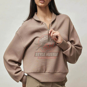 Sudaderas de media cremallera de alta calidad para mujer, sudaderas de media cremallera de moda para mujer, sudaderas de estilo urbano para hombre - Product Image 5