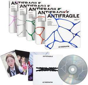 Pack CD original HYBE Ent K-POP LE SSERAFIM 2ème mini album [ANTIFRAGILE] version COMPACTE, carte photo, stock scellé en Corée - Product Image 1