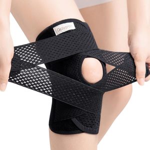 Rodillera de nailon transpirable ajustable, estabilizadores laterales de soporte suave para <span class=keywords><strong>desgarro</strong></span> <span class=keywords><strong>meniscal</strong></span> ACL MCL, recuperación de lesiones de artritis - Product Image 1
