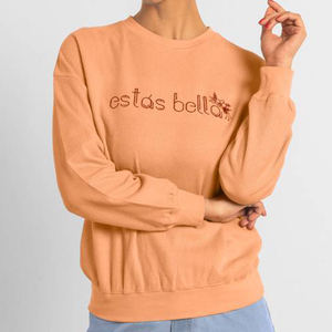 Sudadera de Punto de Invierno para Mujer, Color Naranja, de Primera Calidad, Suave al Tacto, con Cuello Redondo, Mangas Largas, para Hacer Ejercicio en el Gimnasio - Product Image 1