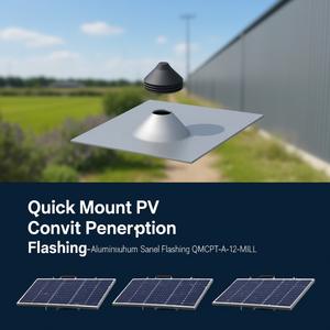 แผ่นปิดรอยต่อแผงโซลาร์เซลล์แบบยึดติดเร็ว QMCPT-A-12-MILL ทำจากอะลูมิเนียม - Product Image 2