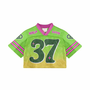 Personalizado transpirable más tamaño de manga corta de fútbol de transferencia de calor Jerseys uniforme de fútbol americano - Product Image 1
