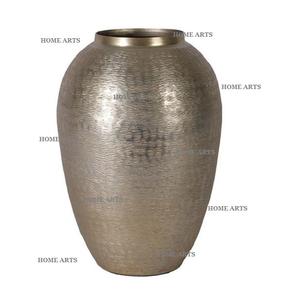 Ensemble de 2 vases à fleurs de mariage de forme ronde en aluminium fait à la main couleur argent et or vases à fleurs pour les meilleures ventes - Product Image 5