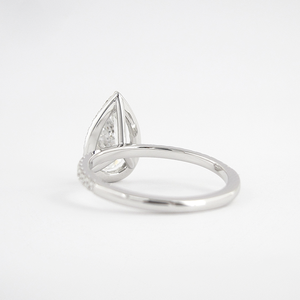 แหวนแต่งงานผู้หญิงเพชรโมอิสเงิน925ชุดประดับรัศมีสไตล์วินเทจ - Product Image 3