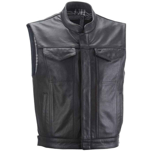 Chaleco de Cuero Reversible Impermeable de Alta Calidad para Hombre, Estilo Casual de Invierno, Cierre de Cremallera, Transpirable, Suave y Cómodo - Product Image 1