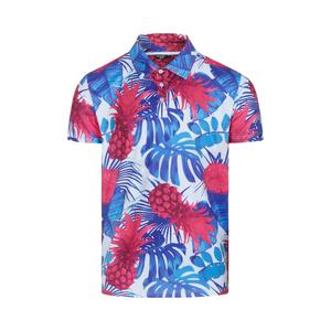 Golf de secado rápido para hombres, camisetas de Polo, uniforme con logotipo personalizado con 100% algodón, manga corta sólida, impresión por sublimación en blanco - Product Image 1