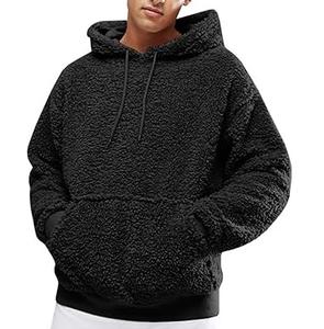 New Arrival Custom Embroidered <b>Men's</b> <b>Sherpa</b> <b>Fleece</b> <b>Hoodies</b> 100% Cotton Warm Winter Wholesale Customized <b>Sherpa</b> <b>Fleece</b> Hooded - Product Image 1