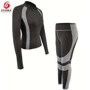 Ensemble de yoga pour femmes élégant et haut de gamme, impression personnalisée du logo, respirant, séchage rapide, vêtements de sport, tenue de yoga 2 pièces, haute élasticité - Product Image 5