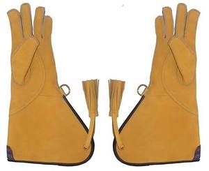 Gants de fauconnerie en cuir véritable souple à double couche pour la main gauche de haute qualité - Product Image 2
