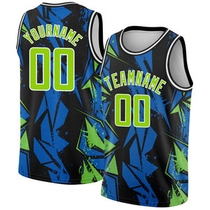 Ensemble de maillots de basket-ball sans manches pour hommes, personnalisés OEM, séchage rapide, 100 % polyester, mode estivale, imprimé en sublimation, maille respirante, antibactérien - Product Image 3