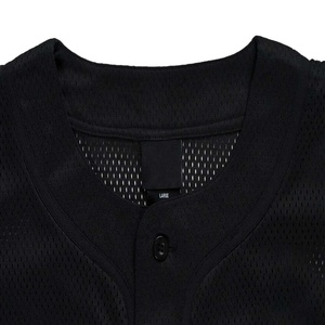 Prendas de abrigo deportivas informales de verano de calidad superior: jersey de malla de béisbol con botones completos, conjuntos transpirables y elegantes - Product Image 3