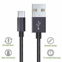 Câble de données Micro-USB tressé à charge rapide 2025, 20 cm-5 m, cuivre pur avec gaine en nylon