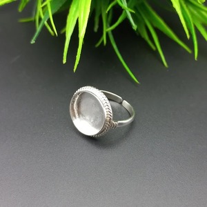 Bague en argent Sterling 925 réglable lunette unie tasse ronde fermer réglage blanc pour la fabrication de bague 3MM à 40MM bijoux à bricoler soi-même - Product Image 4