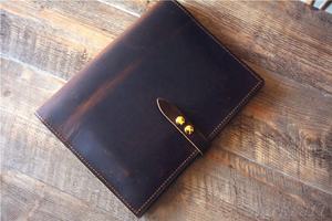 Portefeuille de certificats en cuir personnalisé A4 avec sac de portefeuille en cuir liant avec extracteur à glissière LP-0034 - Product Image 2