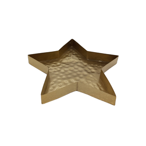Plateau à vaisselle en forme d'étoile en métal en aluminium de conception martelée couleur or pour les ustensiles de cuisine à la maison - Product Image 2