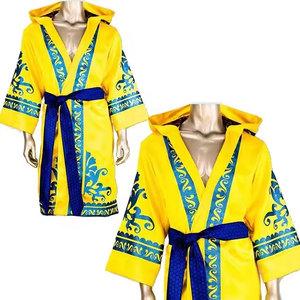 Bata de Boxeo Personalizada de Color a Medida, Bajo MOQ, Ecológica y Duradera, con Logotipo Impreso, Material de Seda y Poliéster para Uso en Exteriores - Product Image 5