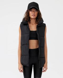 Chaqueta acolchada a prueba de viento para mujer, chaleco largo brillante de plumón de burbujas para invierno - Product Image 5