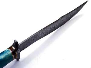 Coltello da caccia con lama in acciaio damasco forgiato a mano personalizzato miglior coltello da caccia - Product Image 4