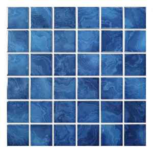 New Design Ceramics Porcelain Glossy Surface Shining Swimming Pool Tile Glass Mosaic For New Decoration Bathroom