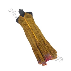 Nouveau Design Boho Chic Robe Sans Manches Longue Bohème Beachwear Nouveau Vintage Soie Saree Robe Western Plus Vintage Soie Sari Robe - Product Image 5