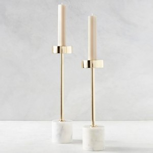 Handmade Marble Christmas Candle Stick Holder Gold Brass Strip Eco-friendly Luxury Pillar Candle Holder Living Room Elegant - Product Image 3