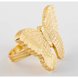 Merveilleux design métal or papillon design rond de serviette anneaux de serviette à la main porte-mouchoir ensemble de 4 pinces à serviette - Product Image 2