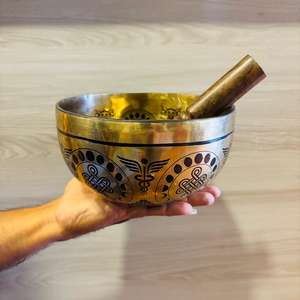 Himalayan Seven Chakra <b>Bronze</b> Sound Healing Bowl Traditional Style Metal Craft for Stress Relief and Chakra Meditation - Product Image 3