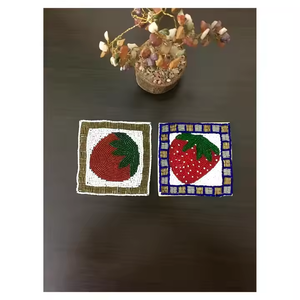 Budget-Friendly Beaded <b>Coasters</b> Unique Pineapple Shape. Protects Drinks from Dust & Gravels. Includes Free Kitchen Accessories. - Product Image 3