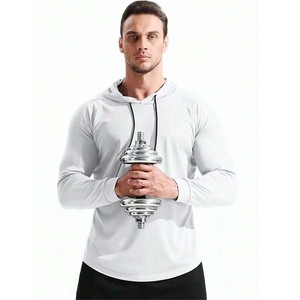 Camiseta Hombre Con Capucha Secado Rápido Manga Larga Deportiva Otoño-Invierno Camiseta Con Capucha - Product Image 3